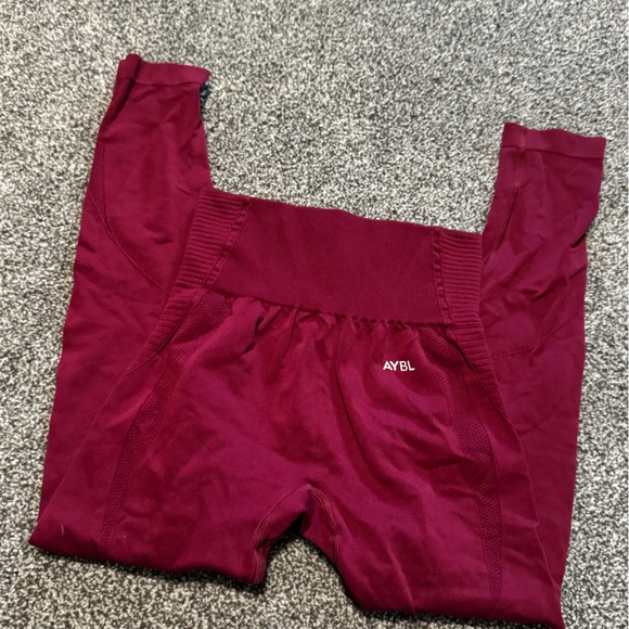AYBL Women's Burgundy Leggings - Picture 2 of 3